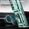 360° Вращающийся Металлический Автомобильный Держатель Кольцо Мягкий ТПУ+Жесткий Поликарбонат Однотонный Бронированный Чехол для Телефона Для Samsung Galaxy Z Fold 7 6 5 4 Бампер