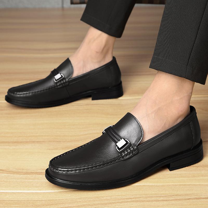 Модный Роскошный Бренд Мужские Летние Дышащие Повседневные Кожаные Туфли Модные Новые Мужские Удобные Перфорированные Деловые Лоферы для Отдыха