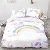 Cute Couple Of Pony Duvet Cover Set 3D Unicorn Pony Horse Polyester Quilt Cover With Pillow Shams For Kids Adults Bedding Set