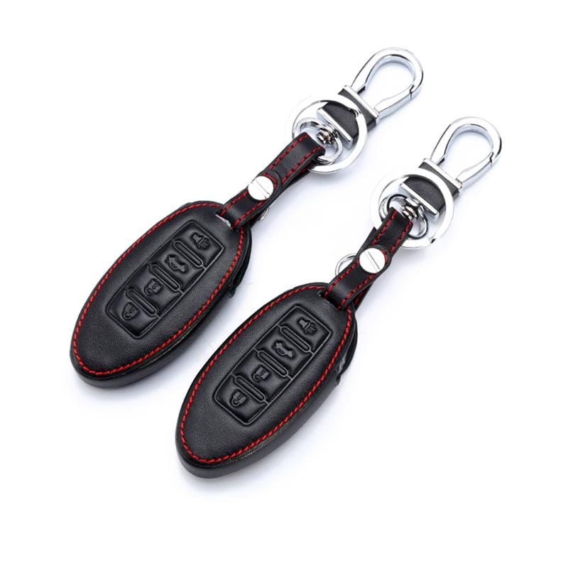 Кожаный чехол для ключей от машины, защитный чехол для Nissan Qashqai J11 X-Trail T31 T32 Vampira Pathfinder Murano Teana Juke, чехол для автомобильного ключа