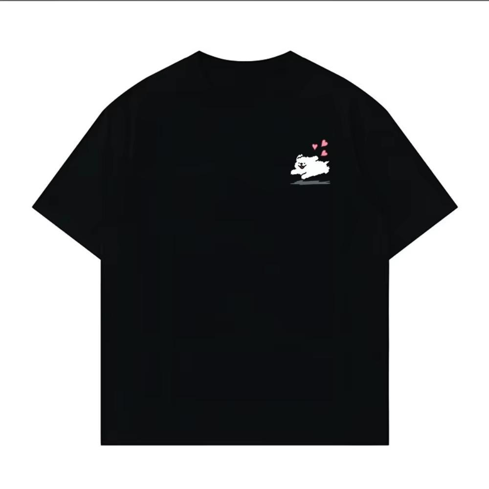 Snoopy Peanuts Pink Unisex Women Tshirt Summer Short Sleeve Cotton Unisex Tee Shirt Tops Cartoon Anime Fashion Clothes Tops