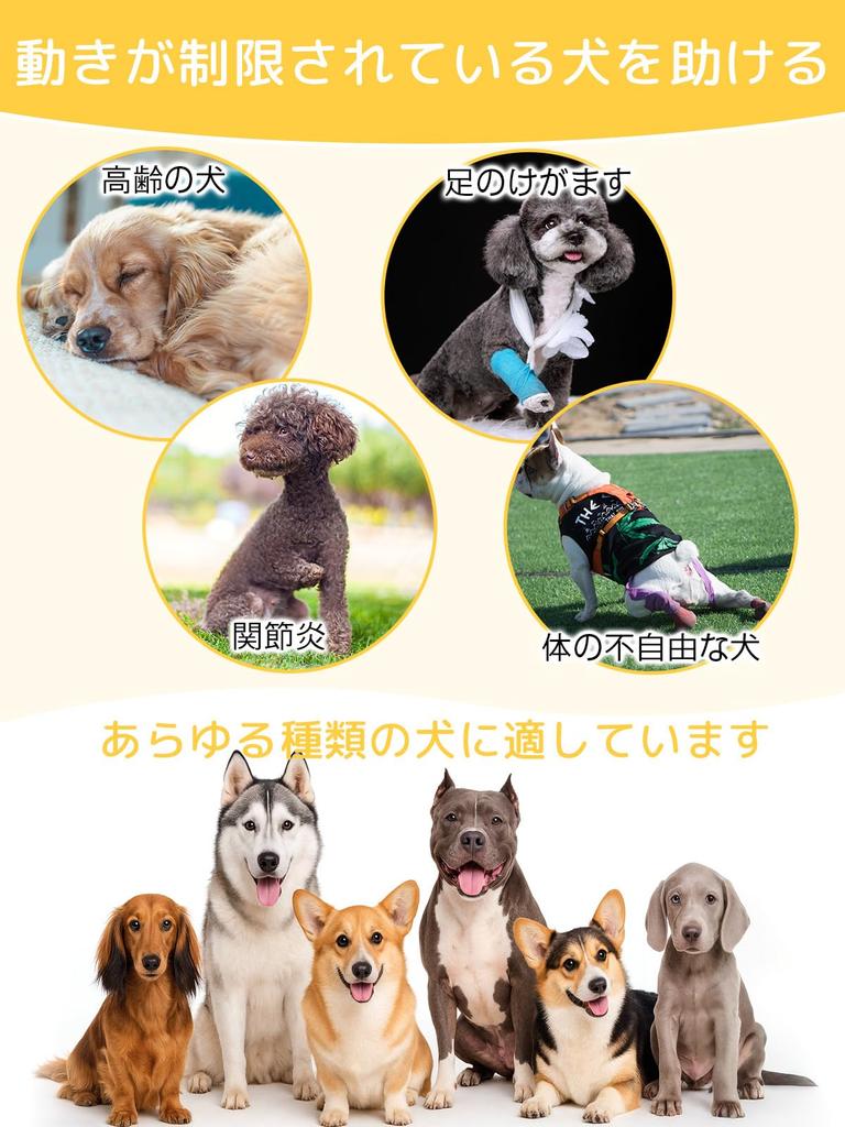 GIIPET Dog Care Walking Aid for Senior and Easy To Put On and Take Suitable for Small and Medium Leg and Supports Front and Hind Convenient for