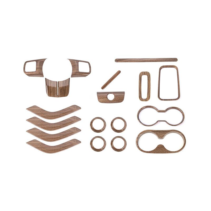 SHINEKA ABS украшение интерьера автомобиля, наклейки, полный комплект отделки, 2/4 дверные аксессуары для Jeep Wrangler JK JKU