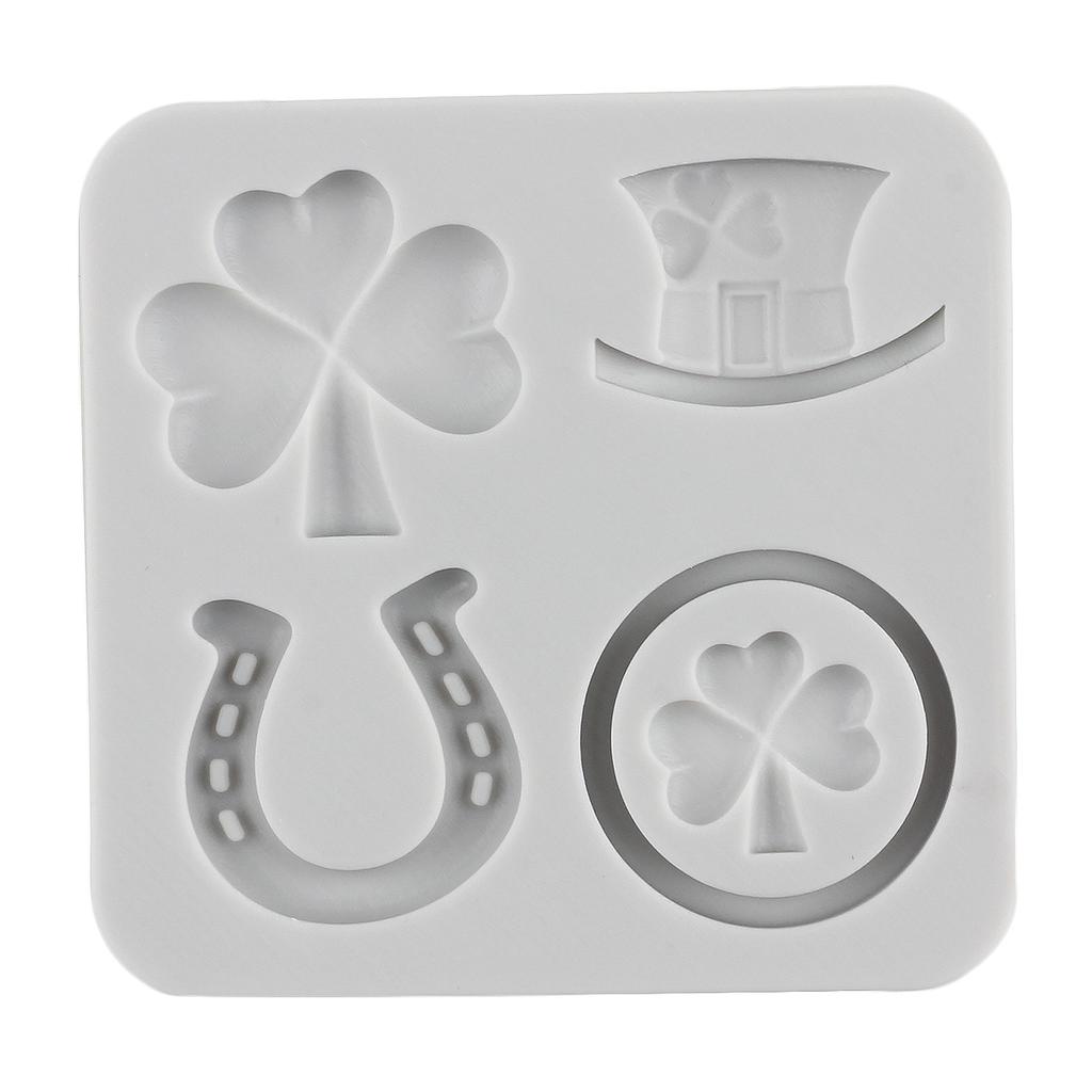 Улица. Форма для помадки на день Святого Патрика, трилистник, силиконовые формы, четырехлистный клевер, шляпа, обувь для лошадей, форма для украшения торта, конфеты, шоколад, клейкая паста, полимерная глина
