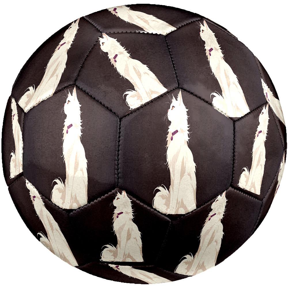 1pc White Cat Size 5 Soccer Ball Professional Match Training Football Indoor &Outdoor Sports Ball Lightweight Durable c6561