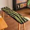 Zebra Stripe Pattern Plush Bench Cushion Winter Long Bench Seat Pad Sofa Chair Seat Cushion Home Decor Bay Window Pad