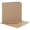 Square Cards and Envelopes - Natural - 12.5 X 12.5 Cm - 10 Pcs - Recycled Paper - Mixed - Adult