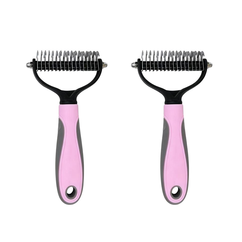 2 Pack Pet Double Sided Dematting Comb for Dogs and Cats