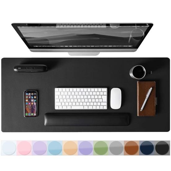 Настольный коврик, мягкий, большой, противоскользящий, устойчивый к царапинам, водонепроницаемый, из искусственной кожи, грязеотталкивающий, гладкий, с отличным трением, коврик для офисной настольной мыши