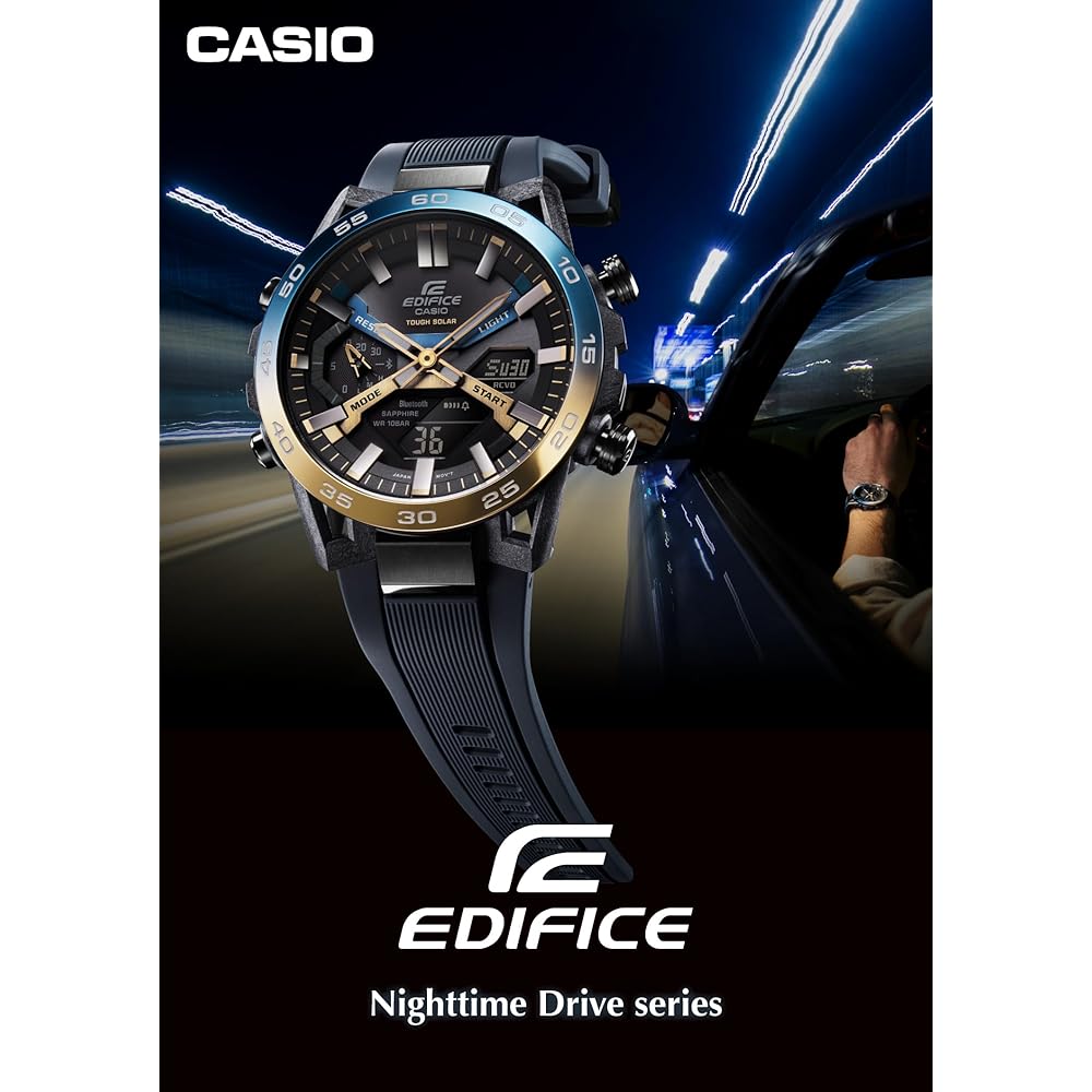 Casio Edifice Nighttime Drive Series Bluetooth Solar Watch Sapphire Glass ECB-2000YNP-1AJF Men's Blue