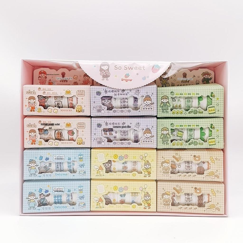 Мультяшный набор стикеров из васи-ленты Sanrio в подарочной коробке