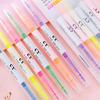 1 Pack Stationery Double Writing Creativity Multicolor Dual-ended Cute Art Marker Graffiti Highlighter