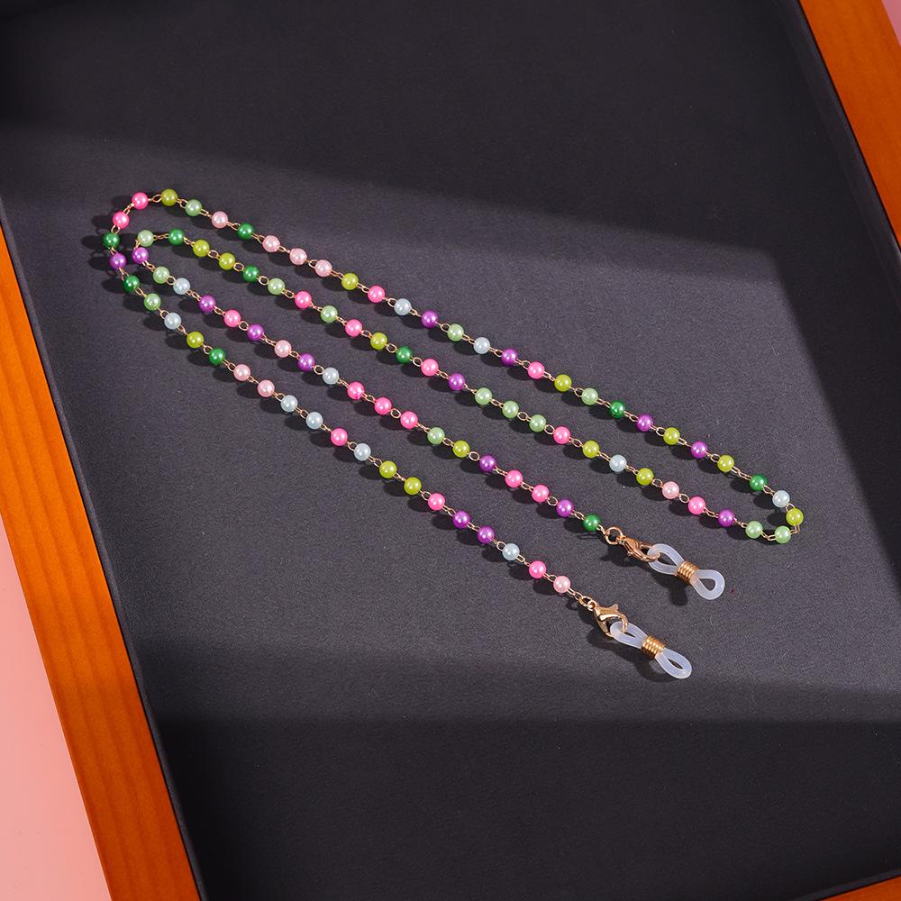 Новая модная цепочка для очков с жемчугом, подвесная цепочка, популярная цветная цепочка для очков с жемчугом, противоскользящая цепочка для маски.
