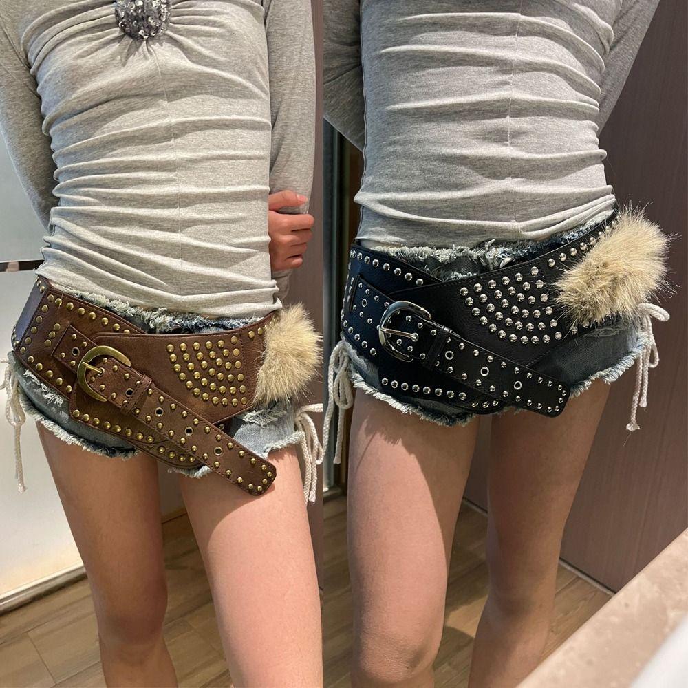 Преувеличенные широкие ремни из искусственной кожи, поясной ремень, шикарные пояса-кушаки