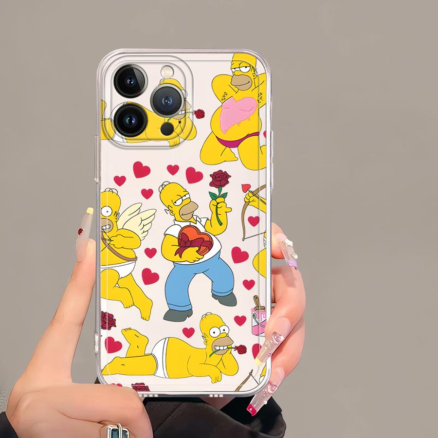 Чехол The S-simpsons для iPhone 17 Pro Max 11 15 XS Max Air 7 8 16 XR 13 Pro 14 Plus 12 Mini Мягкий чехол для телефона