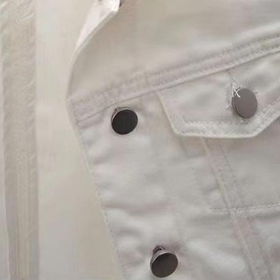 Женская укороченная джинсовая куртка с коротким рукавом, джинсовая куртка с лацканами на пуговицах, водитель грузовика