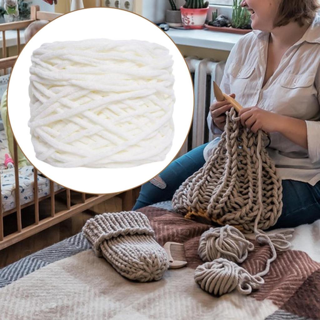 Bulky Chunky Yarn Thick Lightweight Handmade for Knitted Blankets Crochet Projects Pet