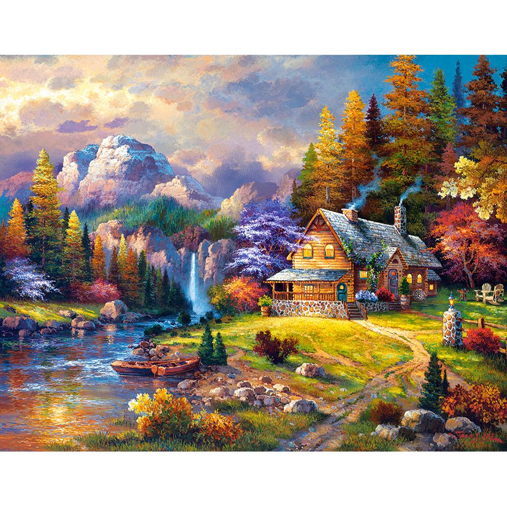 5D алмазная живопись Diy морской пейзаж здание серии полный алмаз ручной работы Алмазная вышивка мозаика узор украшение дома подарок