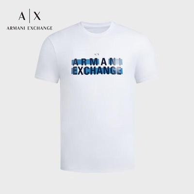 Мужская футболка Armani Exchange с двухцветным логотипом