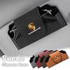 AENTC1 Suede Car Glasses Case Eyeglass Storage Box Clip For Porsche Cayenne Panamera Macan 911 718 Taycan Boxster Cayman-GT Accessories