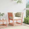 Garden Sofa with Armrests and Cushions Solid Douglas Fir Wood