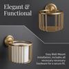 Antique Brass Toilet Paper Holder Hollow Out Tissue Roll Basket  Bathroom Restroom Toilet