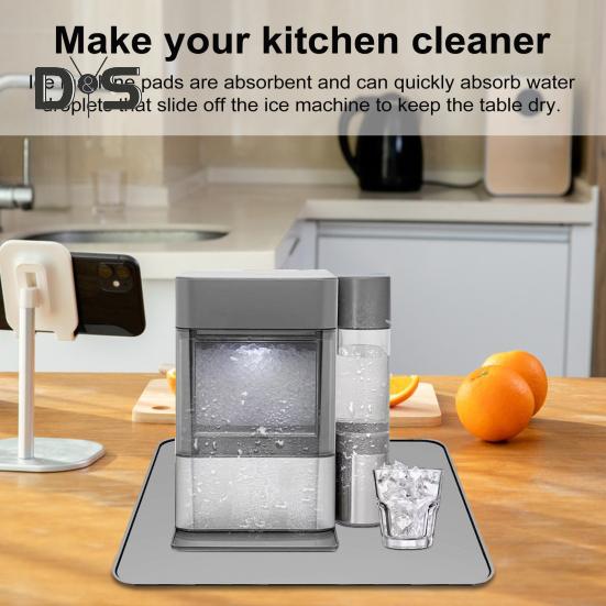 Коврик для льдогенератора, впитывающий воду, многоразовый коврик для лотка для льдогенератора, легко моющийся коврик для сушки посуды для кухни