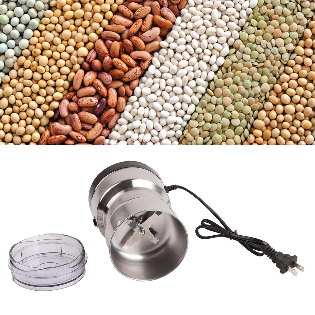 Электрическая кофемолка для зерен специй из нержавеющей стали с 4 лезвиями, портативная мельница для зерен