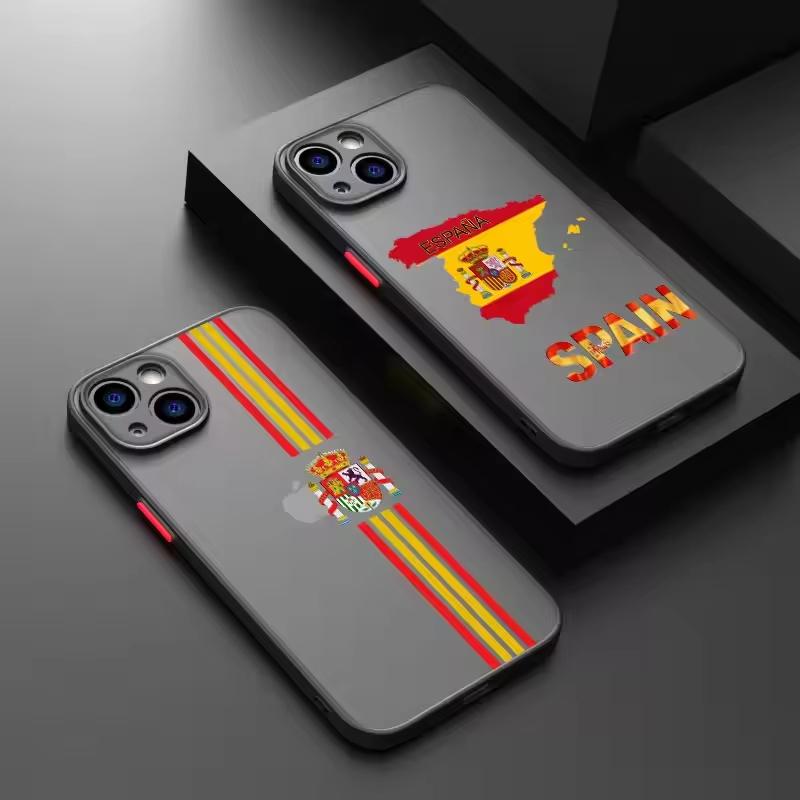 Чехол для телефона с флагом и гербом Испании для iPhone 17 Air 16 e 15 14 13 12 11 Pro Max Plus Mini SE 2020 2022