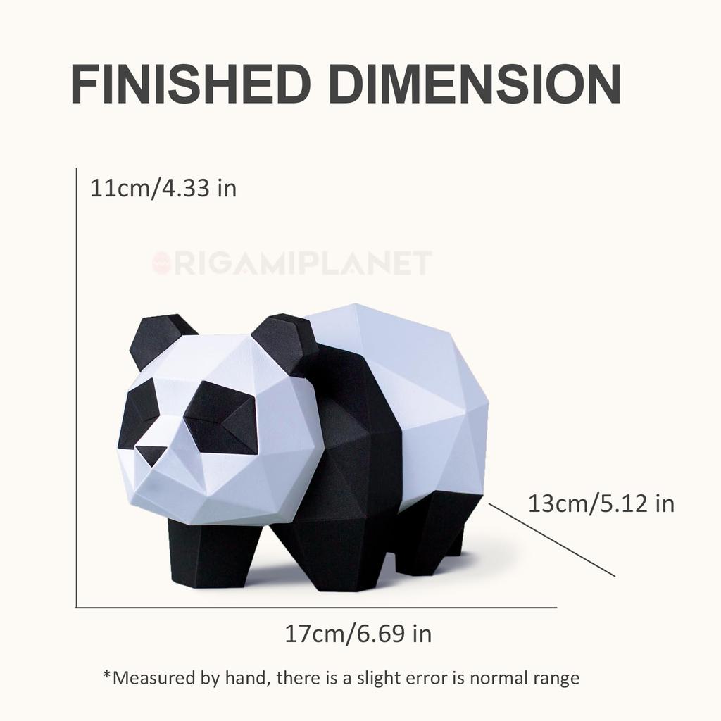 ORIGAMIPLANET 3D Оригами Бумажный Конструктор Панда Fun DIY 3D Модель Панды из Бумаги для Подростков Легкая Ручная Работа Фигурка Животного Скульптура Подарочный Набор для