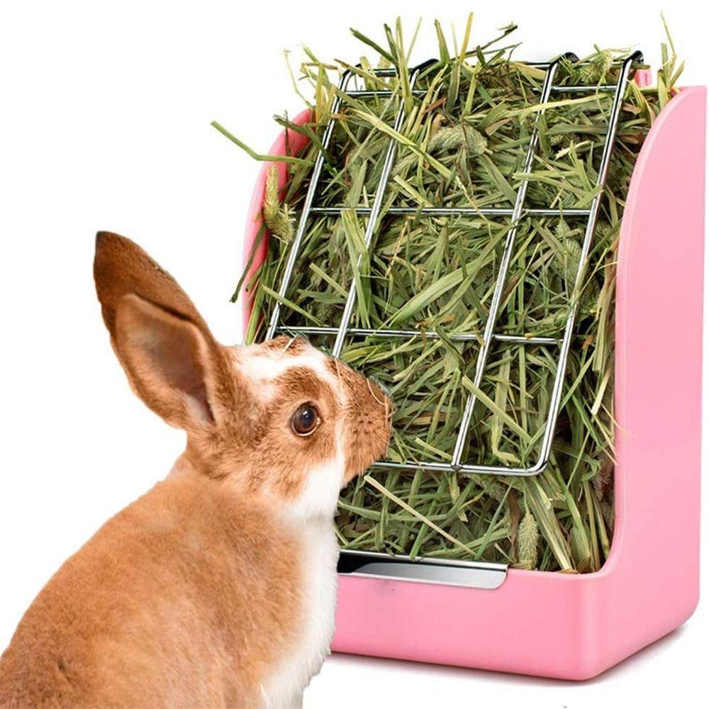 Hanging Plastic Food Dispenser Feeding Rack Grass Container Rabbit Hay Feeder Grass Holder