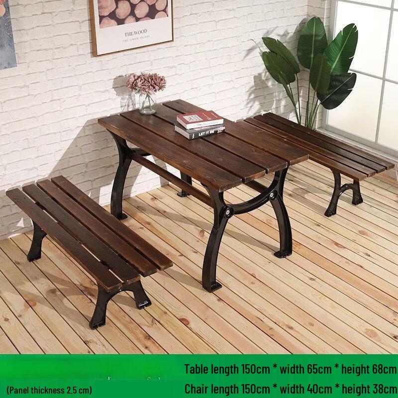 Outdoor Anti-Corrosion Wood Patio Dining Set