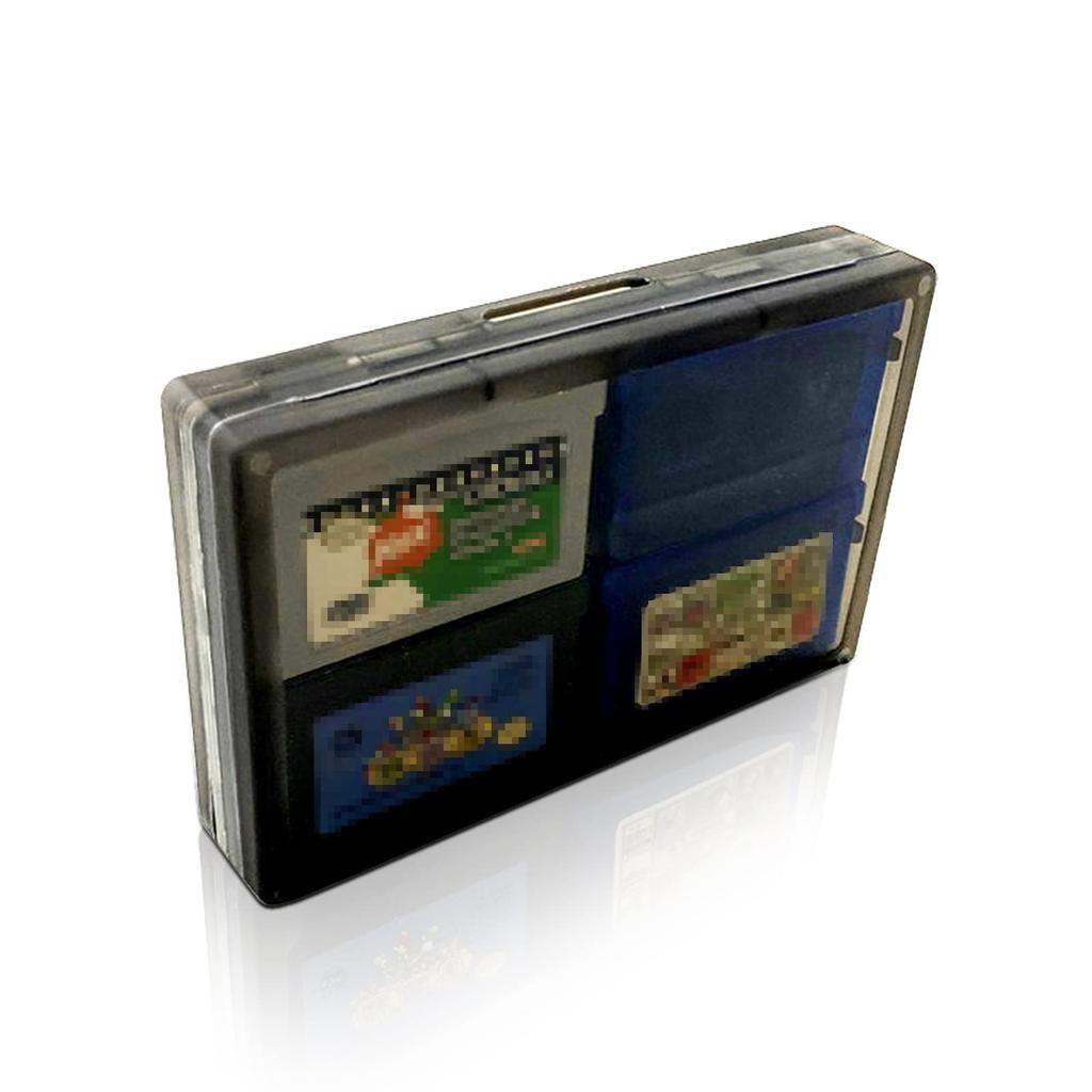 XBERSTAR 4 в 1 Кейс для хранения, Защитный кейс для картриджей Game Boy GBA/SP (Чистый черный)