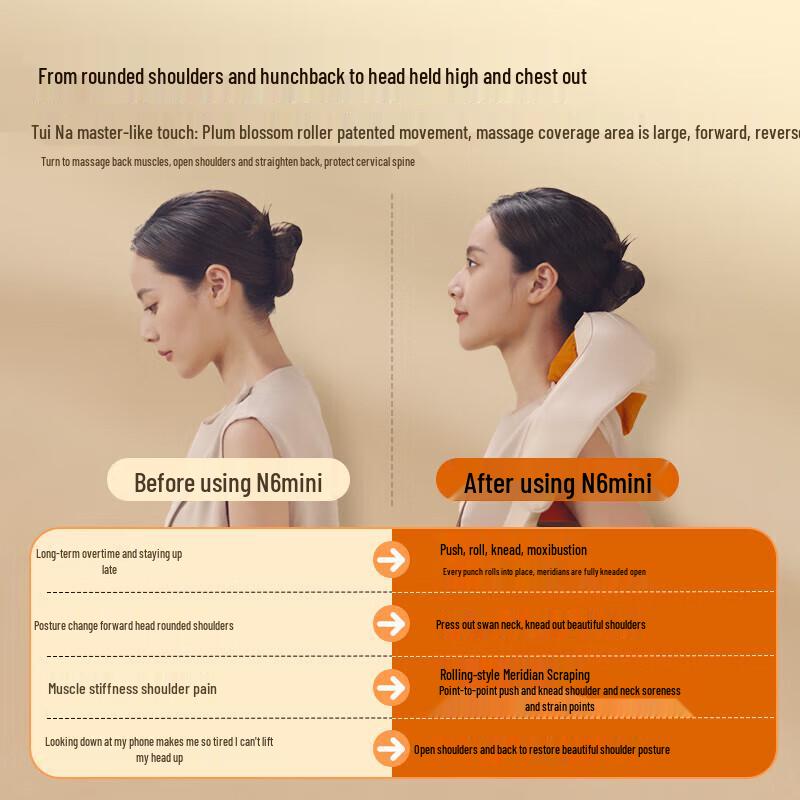 breo N6 Mini Golden Pusher Hand Neck and Shoulder Massager