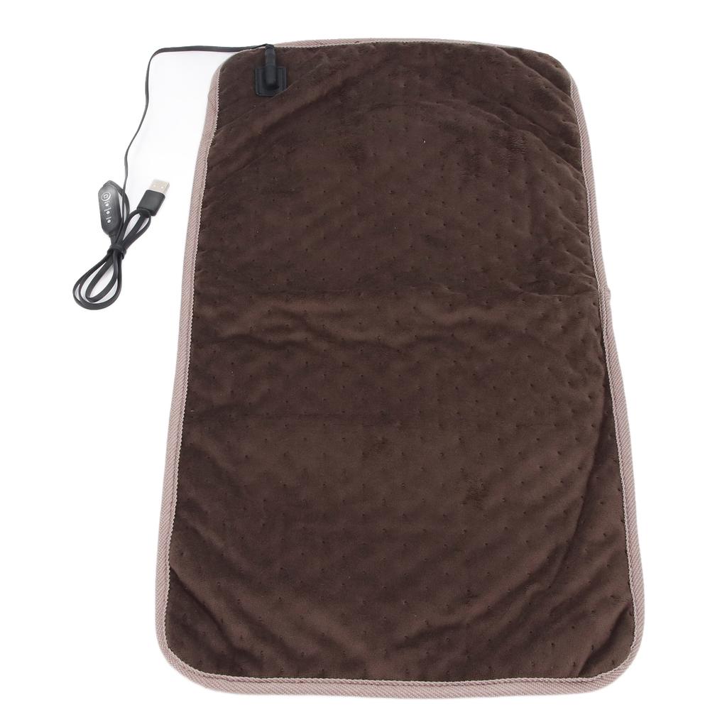 USB Heating Pad Portable 5V Electric Heated Blanket Pad with 3 Heat Settings 5 Foot Cord for Neck