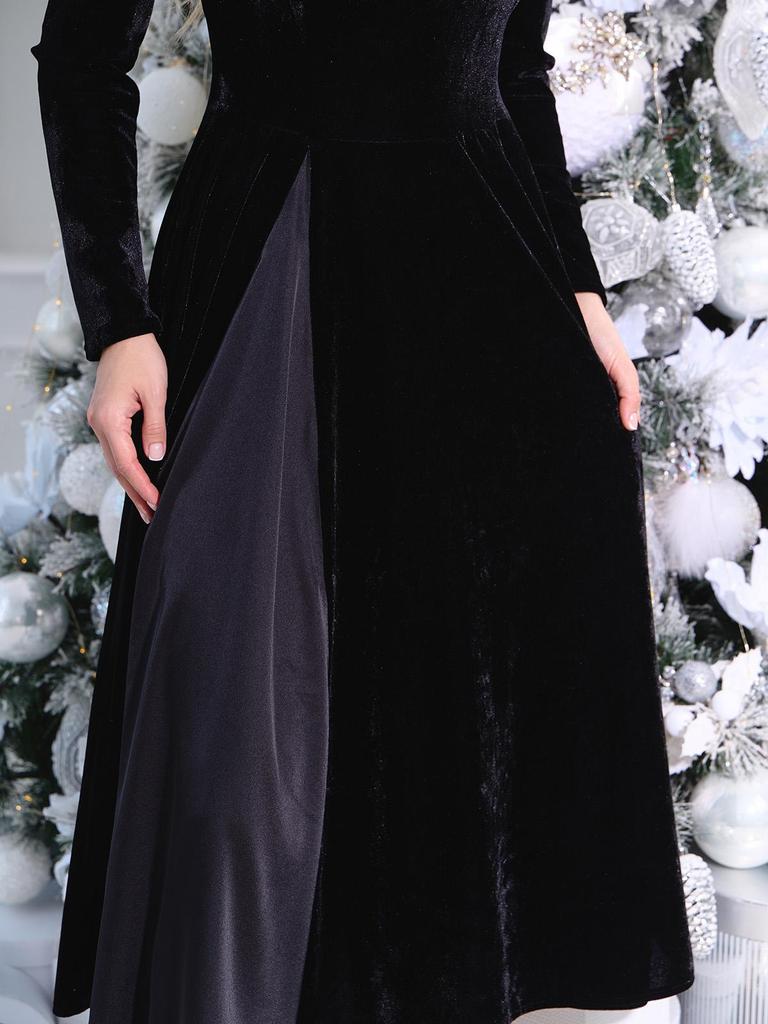 Velour Dress with Insert ISSA PLUS