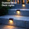 8pcs Solar Deck Lights Outdoor Step Lights Waterproof Led Solar Lamp for Railing Stairs Step Fence Yard Patio and Pathway