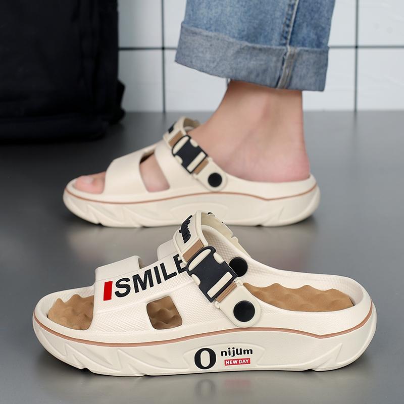 2025 Новые мужские массажные тапочки для дома и улицы, сандалии, пляжные, удобные, мягкие, сандалии, повседневная обувь для мужчин и женщин, домашние тапочки