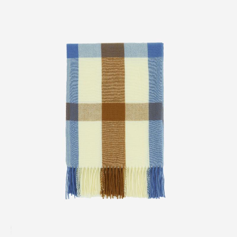 Warm Thick Plaid Imitation Cashmere Autumn and Winter Tassel Scarf