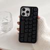 Soft 3D Keyboard Texture Silicone Phone Case For iPhone 16 15 14 13 12 11 Pro Max Plus Shockproof Bumper Protective Cover