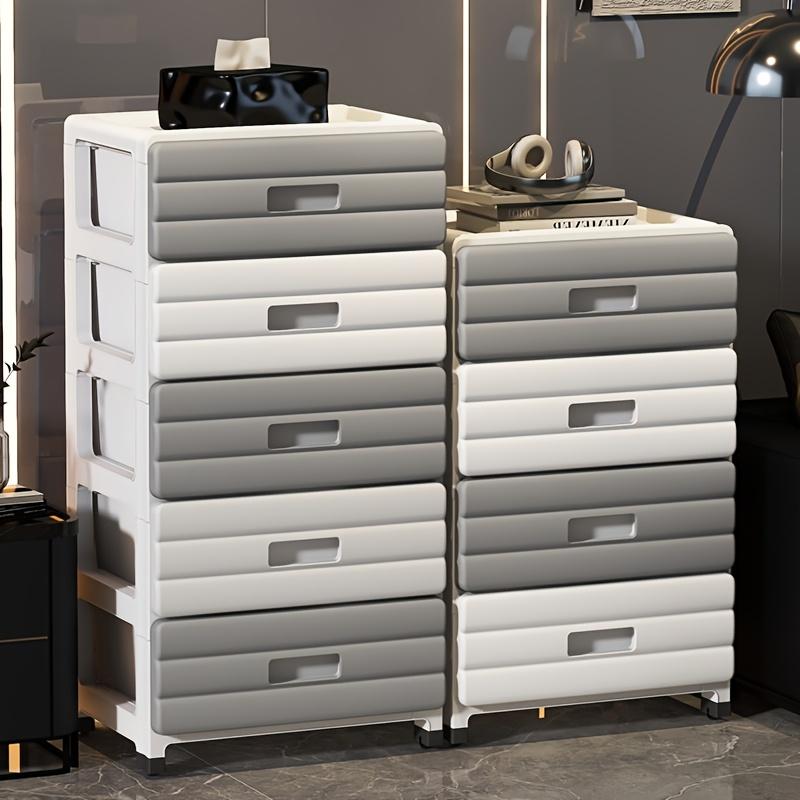 5-ярусный выдвижной шкаф для хранения с прорезями, шкаф для хранения для дома и гостиной, шкаф для хранения игрушек, узкий шкаф, простой прикроватный столик