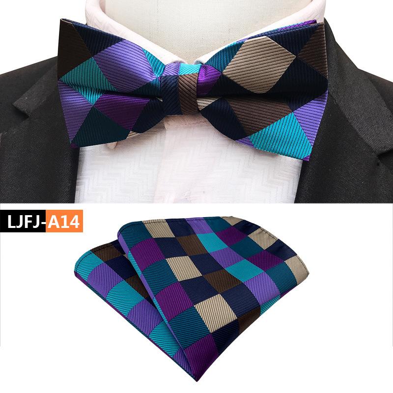 Модный трендовый галстук-бабочка плюс набор полотенец для кармана, свадебный галстук-бабочка для жениха и шафера
