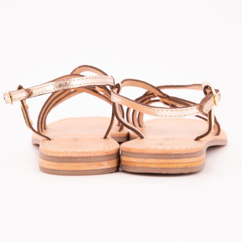 Золотистые сандалии hudon с переплетенными ремешками из кожи Женские LES TROPEZIENNES PAR M.BELARBI