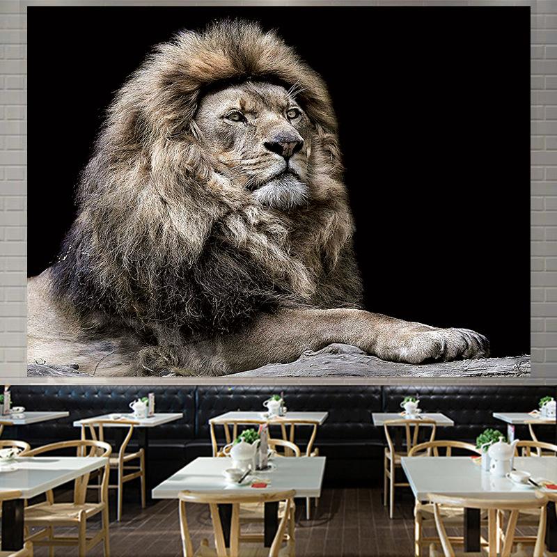 Скандинавский американский лесной тигр, большой гобелен, настенный гобелен с геометрическим рисунком, гобелен в стиле хиппи, домашний декор, эстетическое украшение