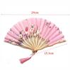 Style Bamboo Wooden Personalized Flower Home Decoration Dance Hand Fan Folding Fan Fan Crafts