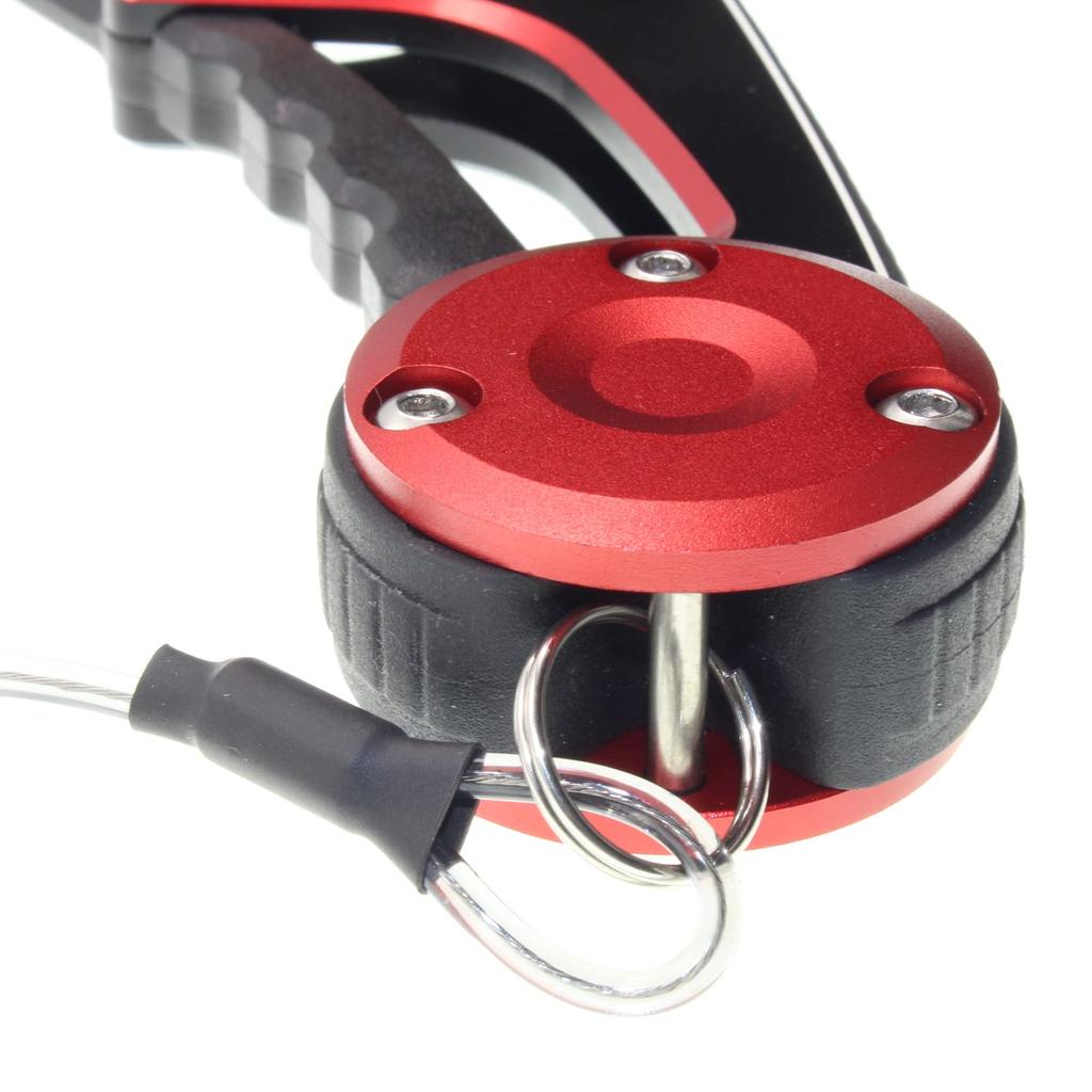 1091 Fish Aluminum Fish Catcher (Iregui) Grip, Ultra-Lightweight (Red/Black Claws)