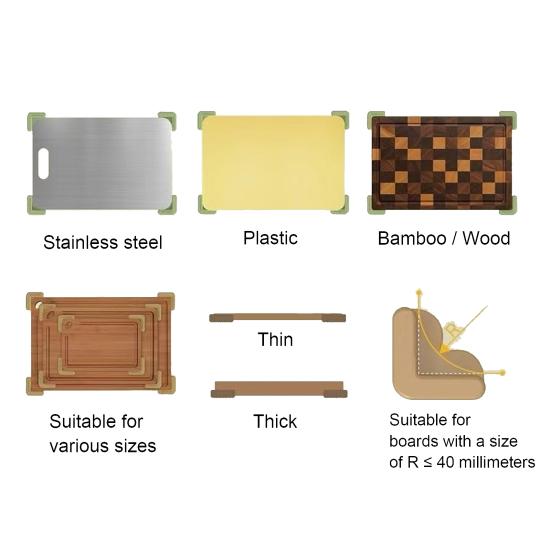 4 шт. силиконовые ножки для разделочных досок, предотвращающие порезы, нескользящие ножки для разделочных досок, нескользящие протекторы кухонной поверхности, домашний подарок