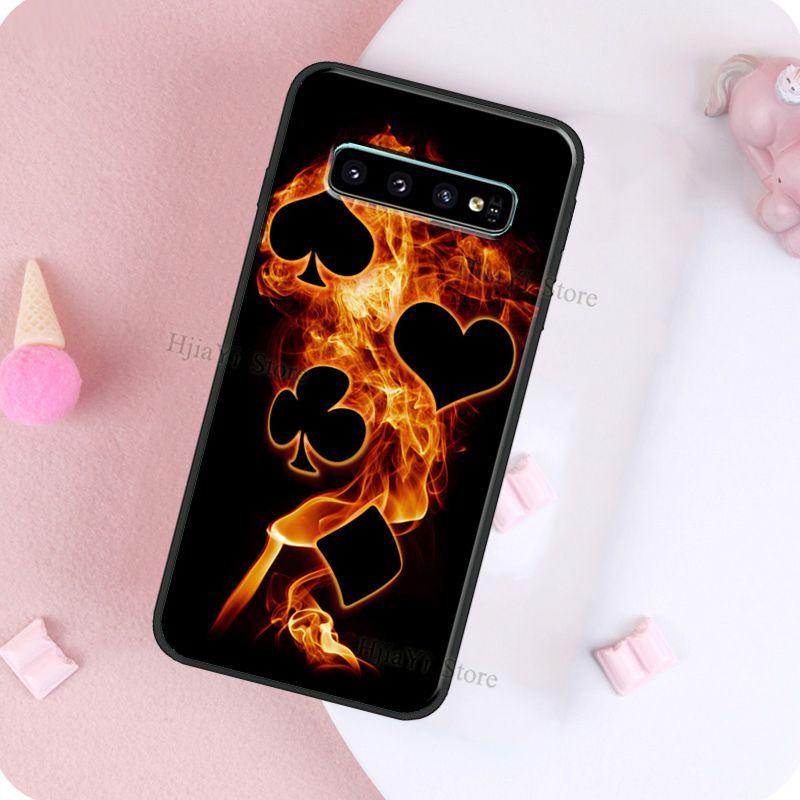 Ace of Spades Poker Case For Samsung Galaxy S22 Ultra S21 S20 FE S9 S10 Note 10 Plus S10e Note 20 Ultra Cover