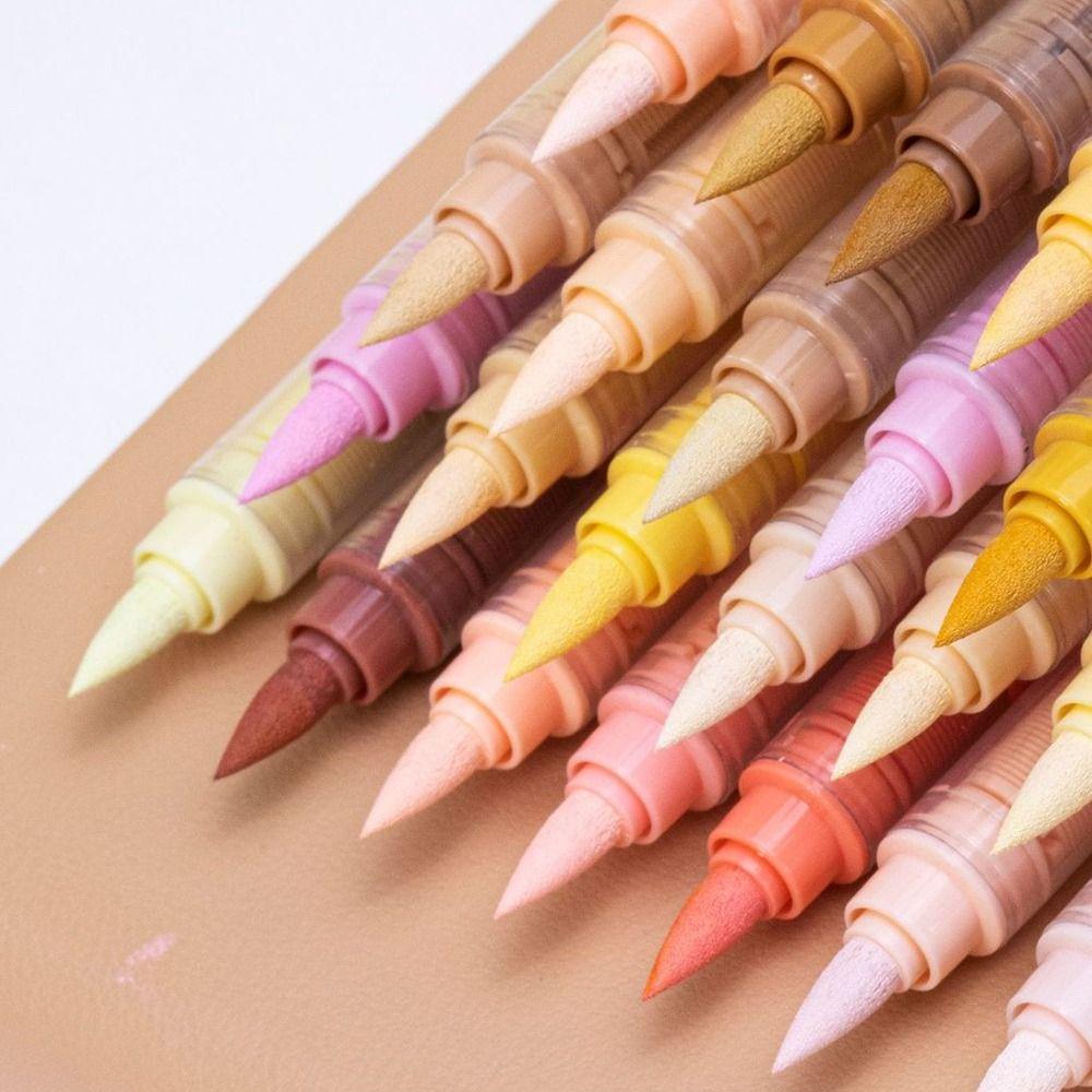 24Colors 24 Colors Acrylic Paint Pens Skin Tone Painting Marker Pen  Artists Drawing