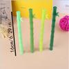 10 шт. 0,5 мм креативная зеленая нейтральная ручка в форме свежего бамбука Милая канцелярская ручка 0,5 мм черная нейтральная ручка